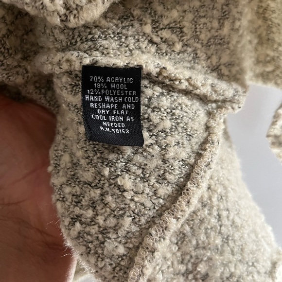 Jasmine KC whimsigoth wool blend slub  witchy fairy cowl neck sweater sand Med - Picture 4 of 11